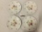 Four German Mitterteich, Meissen Floral, China dinner plates from Bavaria. Approx.11x11x3 inches.