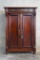 Antique Austrian/ German (?) linen cabinet w/ 2 keys, approx 37x17x53 inches....