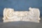 Vintage plaster ornate trim piece w/swirling designs, approx. 24x10x10 inches