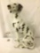 Italian made life size ceramic dog statue of a Dalmatian, approx. 17x15x31 inches.