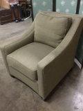 Drexel Heritage cushioned armchair, approx 32x43x37 inches.