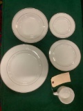 Over 1800 pieces of Gibson Housewares china sets with 6 institutional rolling carts