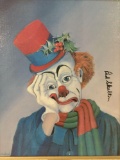 Christmas Again - framed Red Skelton ltd ed repro canvas print w/COA, #'d 291/5000, & signed