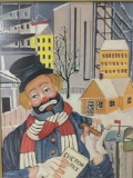 Love Thy Neighbor - framed Red Skelton ltd ed repro canvas print w/COA, #'d 566/5000, & signed