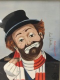 Red and Freddie Both Turn 80 - framed Red Skelton ltd ed porcelain repro of painting w/COA, #'d