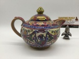 Circa 1880s antique hand painted Italian teapot by a famous artist, Approx. 8x6x6 inches.