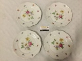 Four German Mitterteich, Meissen Floral, China dinner plates from Bavaria. Approx.11x11x3 inches.