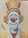 Yellow Clown - framed Red Skelton ltd ed repro canvas print w/COA, #'d 281/5000, & signed