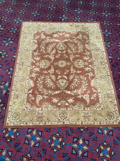 Nourison India House Collection IH58 RUS wool rug. Measures approx 8 feet by 10 feet 6 inches....