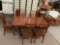 Wood Mission Style Dinning table with 6 chairs and 1 leaf extension, approx 30 x 42 x 84 inches