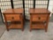 Pair of modern wood nightstands with 1 drawer, approx 18 x 20 x 22 inches.