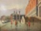 Vintage framed original European city scene painting signed by artist Coppelle