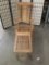 Vintage wood folding patio/deck chair. Measures approx 56x24x27 inches.