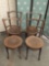 Set of 4 vintage APM Polish made bentwood chairs with hand carved seats. approx 34x15x15 inches