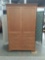 Vintage oak armoire with 5 drawers. Measures approx 79x46x21 inches.