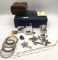 SentrySafe lockbox full of misc. jewelry, jade pendant (as is), bracelets, chains, stones +more