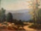 Antique 1945 original framed nature scene painting , signed by artist, approx 15.5 x 12.5 inches