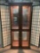 Dark wood lighted curio cabinet, tested & working,