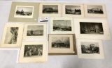 Collection of 11 antique photogravure prints of Turkish and Chinese scenes. approx 16x10.5 inches