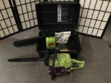 Poulon 18 inch Wild Thing chainsaw with case. Tested and working.