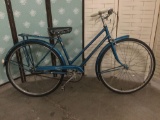 Vintage English Raleigh Riviera blue all-steel 3 speed cruiser bicycle, Approx 68x21x37 inches Nice!