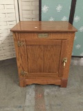 Vintage antique style ice box reproduction cabinet. approx 26x22x16 inches. Shows wear, see pics.