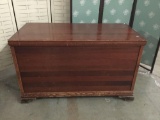 Vintage cedar trunk / blanket box. Measures approx 48x23x28 inches.