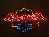 Vintage Neon Red Hook ESB Seattle Mariners Bar Sign, tested and working, approx 21 x 34.5 inches