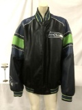 G-III Apparel NFL polyester Seattle Seahawks football jacket, medium men?s size, approx. 24x31 in.