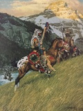 Greenwich Village cameo collection limited edition print of Blackfoot Raiders by Frank McCarthy.