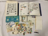 Large collection of US and International stamps, partially filled stamp books, mounts and more