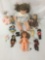 Ten vintage & modern soft vinyl & plastic dolls w/some accessories.