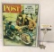 Saturday Evening Post 1951 cover reprint metal sign feat. motorcycle/kids - Crime in the US