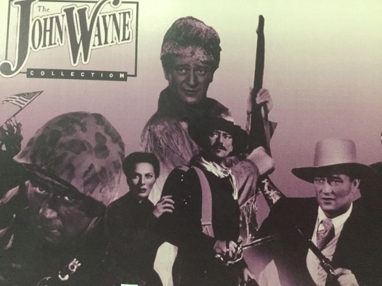 Republic Pictures print on board - The John Wayne Collection - approx. 24x12 inches.