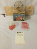 Vintage Pacific Game Bingo game set w/ balls, cage, cards, etc.