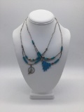 Pair of turquoise necklaces in a Native American style.