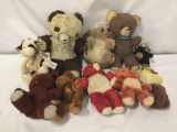 Collection of 11 vintage and modern teddy bears and stuffed animals. Ganz Andy more.