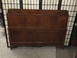 Vintage wooden full sized bed frame. No rails.