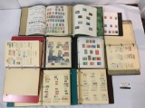 Huge collection of 9 stamp albums of central and South American postage stamps. Hundreds of stamps!