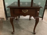 Ethan Allen wood side table with 1 drawer, approx 22 x 27 x 23 inches