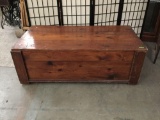 Vintage trunk with unattached lid approx 50x25x17 inches.