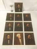 Ten vintage Swiss portrait prints of Mozart, Wagner, & others, from N. Piontkovsky artworks.