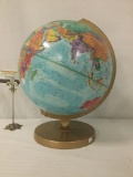 U.S. made Replogle World Nation Series globe, from the work of cartographer LeRoy Tolman.