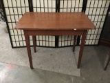 Vintage wood table, approx 36x29x22 inches.