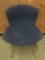 Knoll Bertoia designed modern side chair in navy blue. Cushion shows wear/stains.