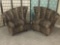 Pair of England Inc. arm chairs w/geometric patterns From New Tazewell, Tenn. Approx. 41x40x37 in.