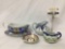 4 ceramic pieces: European saucer, signed creamer & a floral creamer, and Noritazah creamer