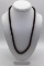 Vintage Taiwanese stoneware bead and bone necklace. Approx 24 inches.