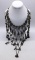 Vintage Asian large metal necklace with bells. Approx 18 inches.