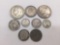 9 silver coins from around the world: 1864 British sixpence 1927 Australian 3 pence 925 silver more+